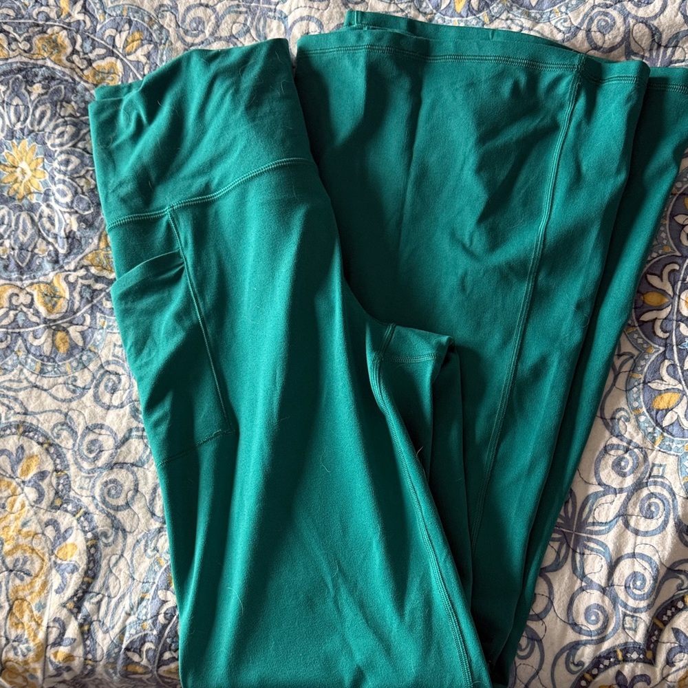 Athleta Emerald Green Flare Pants